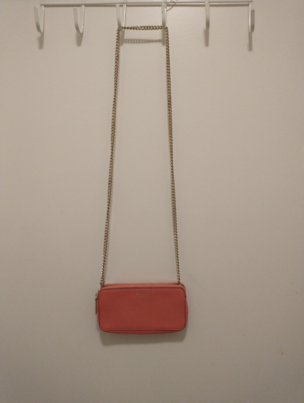 Kate Spade Margaux Double Zip Crossbody Lychee Organizer Handbag Purse